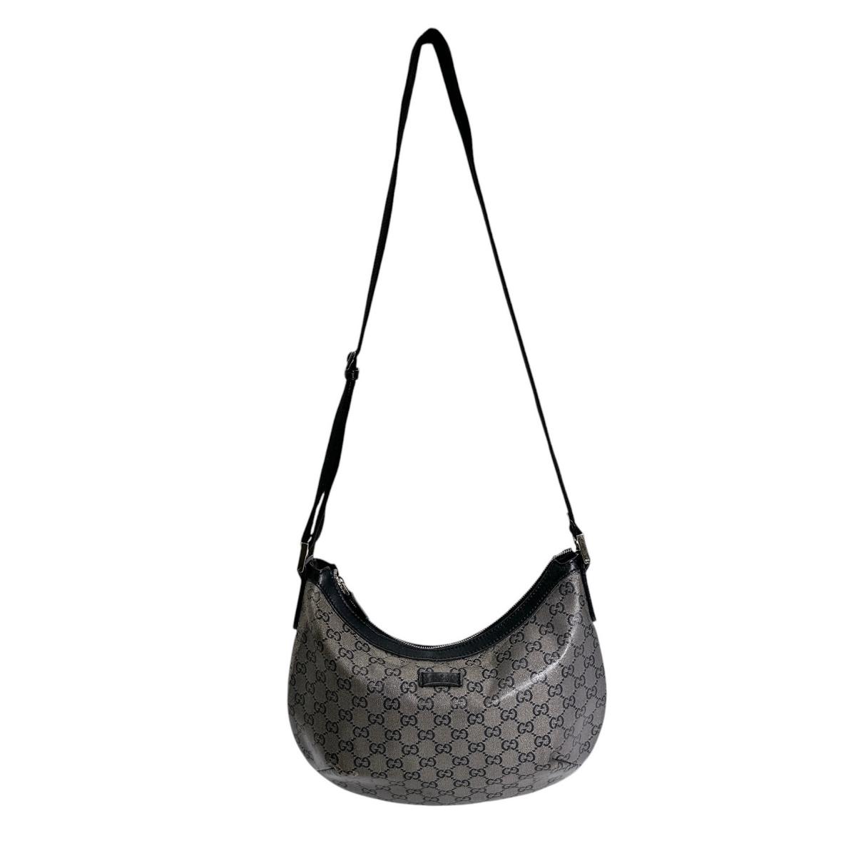 グッチ GUCCI ショルダーバッグ PVCコーティング スクエア GGクリスタル レザー 181092 ブラック&times;ゴールド 【SS】 【中古】｜まつい質舗（福岡の質屋） 28,470円