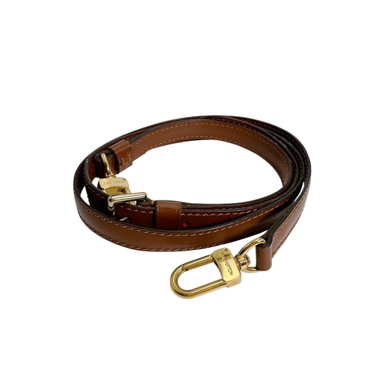ルイヴィトン LOUIS VUITTON ショルダーストラップ バッグアクセサリー モノグラム 肩掛けストラップ ヌメ革 ブラウン LV 【SS】 【中古】|まつい質舗(福岡の質屋)