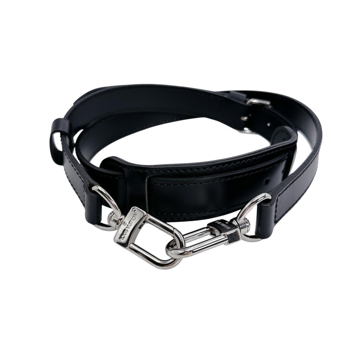 ルイヴィトン LOUIS VUITTON ショルダーストラップ バッグアクセサリー マカサー 肩掛けストラップ ヌメ革 ブラック LV 【SS】 【中古】｜まつい質舗（福岡の質屋）