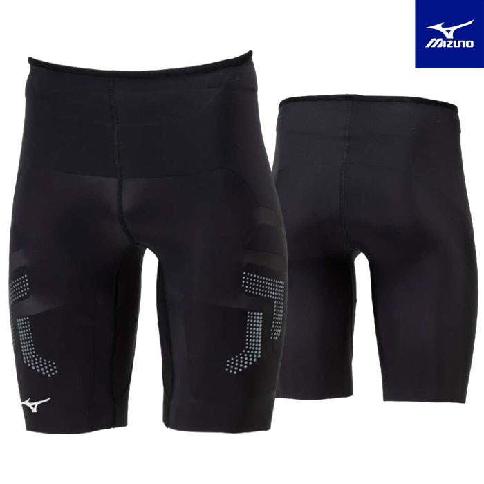 ミズノ バイオギアソニックハーフタイツ　ブラック　Ｍ MIZUNO ミズノ公式 バイオギアソニックハーフタイツ 陸上競技