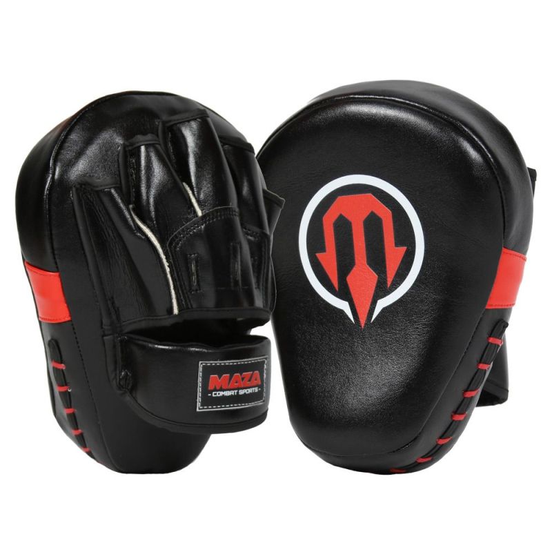 MAZA［マザ］ KURO-1 パンチングミット（有りの実）（黒/赤）／ Punching Mitts (Pair) - Black/Red ／ MMA 組み入れる格闘技 運動競技 ボクシング 蹴りつける ブラジリアン柔術 ムエタイ 形づくる グローヴ 殴り付けるグローヴ 蹴りつけるグローヴ 蹴り 殴ること スパーリング 訓練を受ける