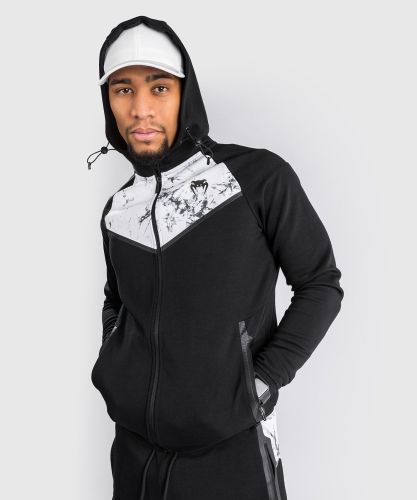 VENUM [ヴェヌム] フーディー／ジップアップジャケット Laser Evo 2.0 - レーザー・エボ（黒/大理石）／ Hoodie - Black/Marble ／   置き目品 形づくるお召しもの プルオーバー パーカー トップス 汗水 羽織 読み合わせる着 制服 メンズ レディース