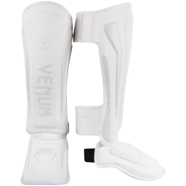 VENUM [ヴェヌム] スタンドアップ・シンガード Elite - エリート （白/白）／ Shinguards - White/White ／ 定め事品 レガース すね当て すねあて すねかばい立て すねパッド プロテクター 安全装置 ぼうぜん自失楽になること ぼうぜん自失吸い入れる 殴ること 形づくる メンズ レディース ユニ一発やる
