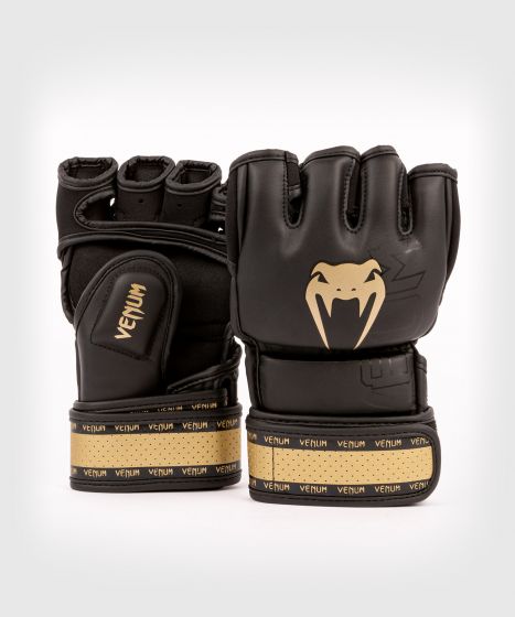 PRICE DOWN! 　VENUM [ヴェヌム]　ファイトグローブ　インパクト 2.0（黒/ゴールド）オープンフィンガーグローブ ／ IMPACT 2.0 MMA gloves Black/Gold ／ MMAグローブ トレーニンググローブ スパーリンググローブ ミット打ち マジックテープ式 合皮 フェイクレザー S M L XL