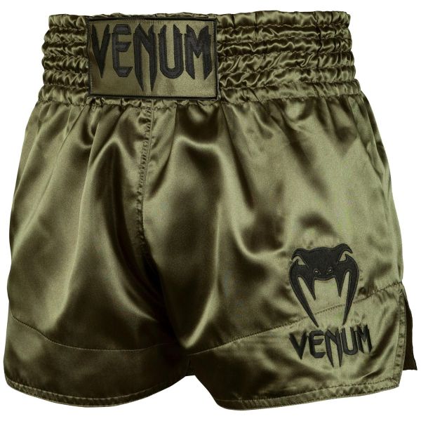 VENUM [ヴェヌム]　ムエタイショーツ　Classic - クラシック（カーキ/黒） ／ Muay Thai Shorts - Kahki/Black ／キック パンツ キックボクシング ムエタイ パンツ 総合格闘技 ボクシング ブラジリアン柔術 MMA UFC ファイトパンツ ヴェノム ヴェナム ベノム ベナム べヌム