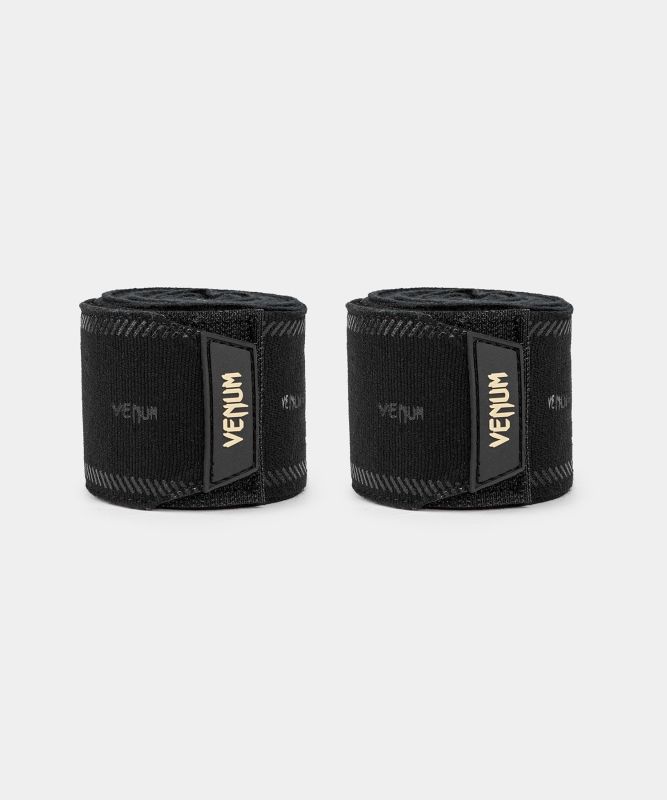 VENUM [ヴェヌム]　ハンドラップ インパクト・エボ（黒）2.5ｍ（ペア）／ Impact Evo - Handwraps - Black バンデージ コットン 綿 伸縮性 バンテージ インナーグローブ サポーター ナックルガード スポーツ MMA 総合格闘技 ボクシング キックボクシング ムエタイ