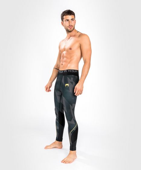 VENUM [ヴェヌム]　スパッツ　レザー（黒/ゴールド）／ Spats Razor - Black/Gold　コンプレッション ロング パンツ トレーニング インナーパンツ スポーツタイツ 圧縮 着圧 ストレッチ フィットネス ランニング ウォーキング ジョギング ヨガ レギンス 格闘技 MMA
