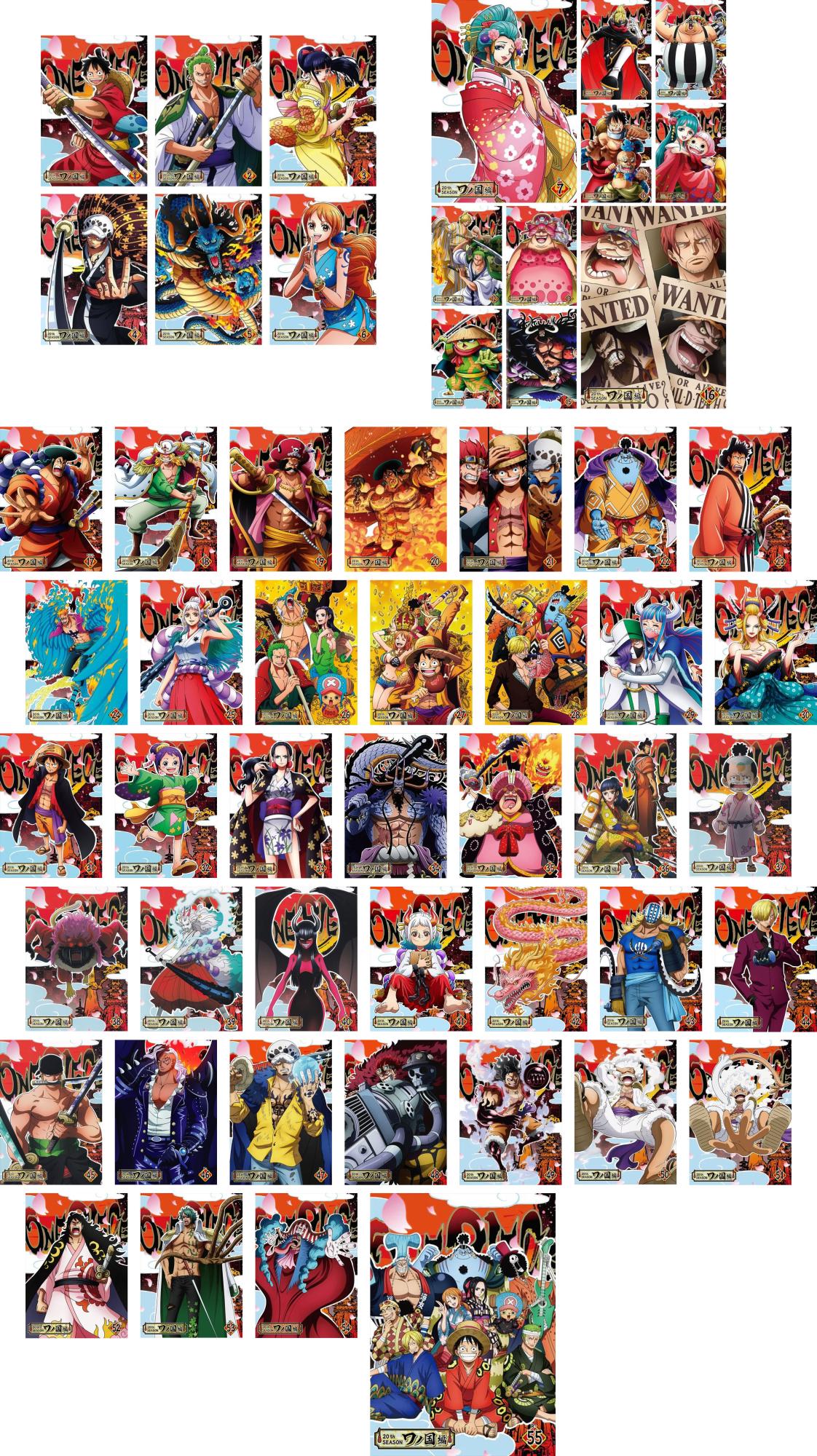 ONE PIECE ワンピース 20thシーズン ワノ国編(55枚セット)第892話～第1088話 最終【全巻セット アニメ 中古 DVD】レンタル落ち 送料無料｜カルバークリーク
