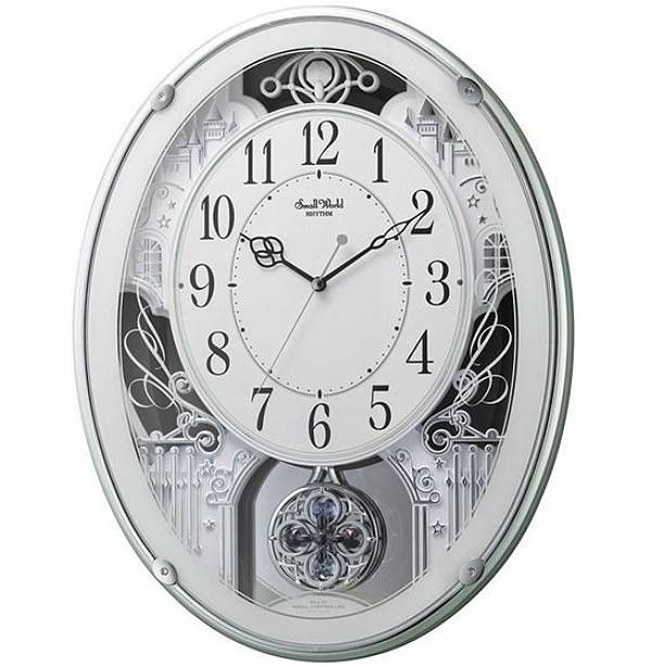 楽天市場】☆即納【RHYTHM】リズム時計 からくり電波 掛時計