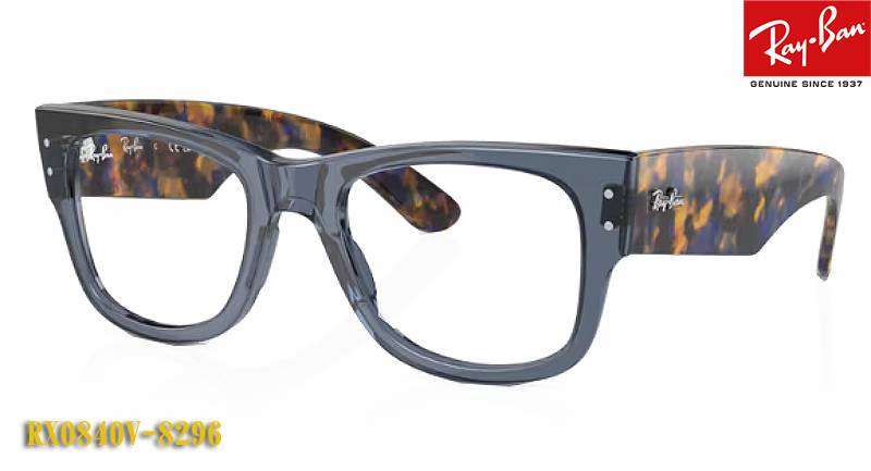 【Ray-Ban】レイバン 眼鏡 メガネ フレーム RX0840V-8296 メガウェイファーラー Mega Wayfarer RX0840V 8296 (度入り対応/フィット調整可/送料無料【smtb-KD】|Glassesマート