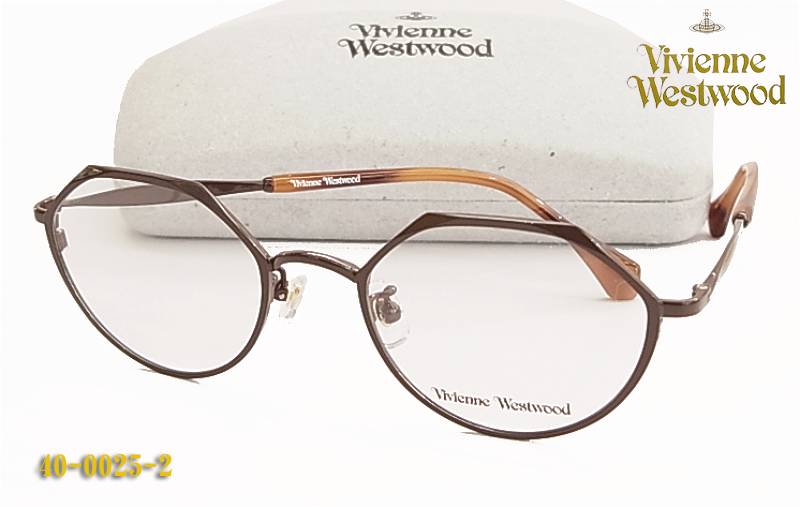 【VivienneWestwood】ヴィヴィアン ウエストウッド 眼鏡 メガネ フレーム 40-0025-2 ブラウン 伊達眼鏡にもOK （度入り対応/フィット調整対応/送料無料【smtb-KD】