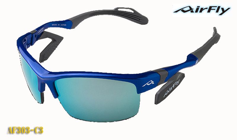 【AirFly】エアフライ スポーツ サングラス AF303-C3 ミラー サイクル/マラソンに！ノーズパッドが無くサイドパッド /送料無料！【smtb-KD】 14,850円
