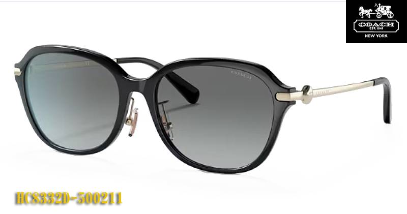 【COACH】コーチ サングラス HC8332D-500211 鼻パットタイプ グレー（度入り対応/フィット調整対応　送料無料！