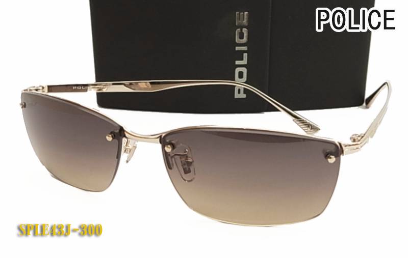【POLICE】ポリス サングラス SPLE43J-300 フチナシ 正規品 SPLE43J 0300 （フィット調整対応/送料無料！【smtb-KD】｜Glassesマート
