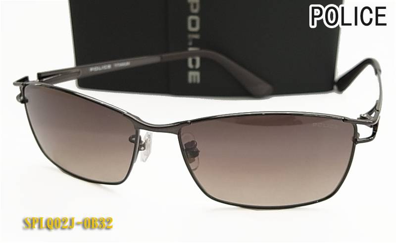 【POLICE】ポリス サングラス SPLQ02J-0B32 板バネテンプル スクエア SPLQ02J B32 （度入り対応/フィット調整対応/送料無料！【smtb-KD】 12,536円