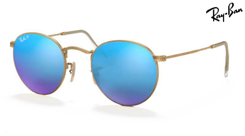 【Ray-Ban】レイバン 偏光 サングラス RB3447-112/4L-50サイズ ミラー ラウンドメタル 丸眼鏡 （フィット調整可 送料無料！【smtb-KD】