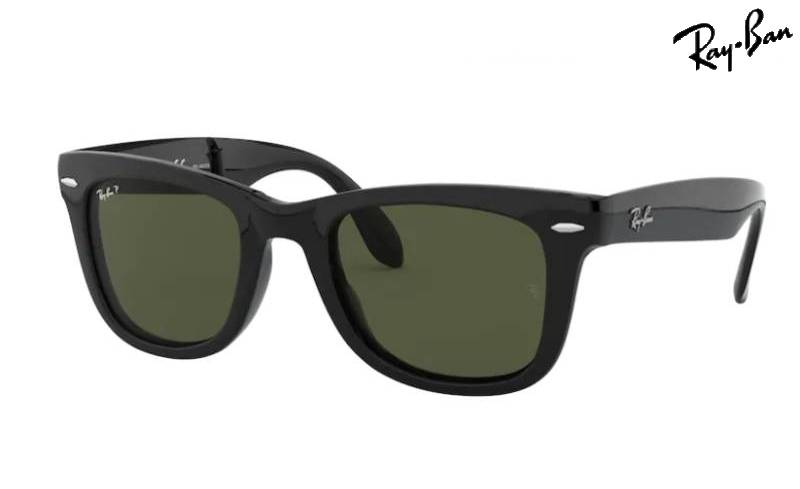 手に入れる捉え所のない【Ray-Ban】レイバン 黒眼鏡 RB4105-601/58-54大きさ 黒いこと WAYFARER FOLDING 折りたたみ式 ウェイファーラー・フォールディング 置き目品 貨物輸送無料！