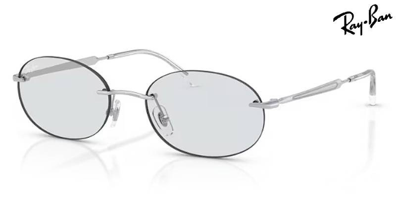 【Ray-Ban】レイバン 調光レンズ サングラス RB3767-003/MF フチナシ オーバル ブルー Transitions