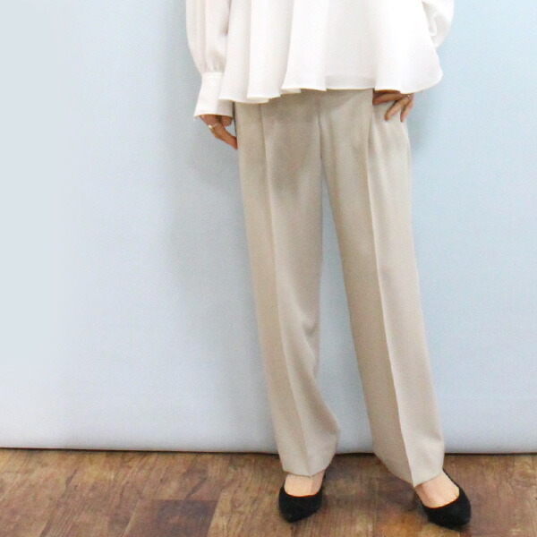 30%OFF/CEaRET FROM ara ara シーレット フロム アラアラ 244021 タック ストレート パンツ 《セール品につき返品不可》