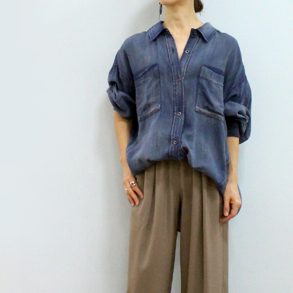 30%OFF/Dignite collier ディニテ コリエ 80256017 シアー デニム シャツ 《セール品につき返品不可》