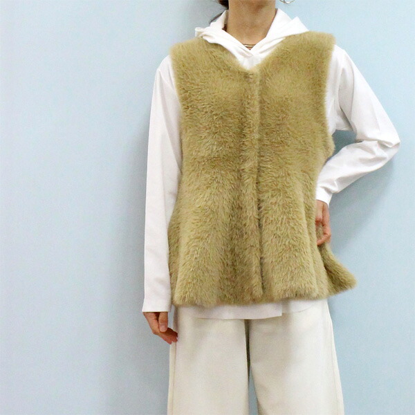 30%OFF/Dignite collier ディニテ コリエ 80256143 フェザー ヤーン ペプラム ジレ《セール品につき返品不可》｜menu menu