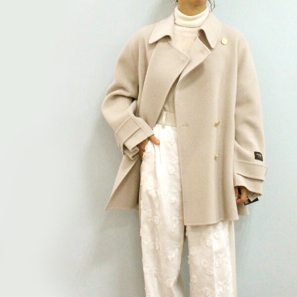 Dignite collier ノーカラーウールコート グレー　フリーサイズ Dignite collier ノーカラーウールコート グレー フリーサイズ dignite