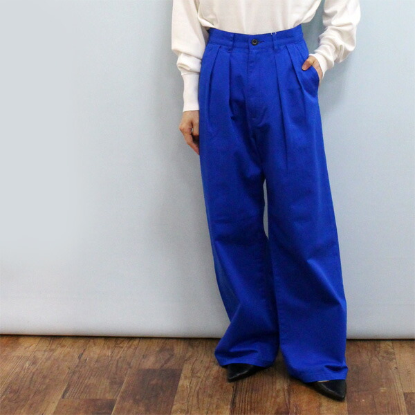 Johnbull ジョンブル JL243P29 タック チノ ワイド パンツ