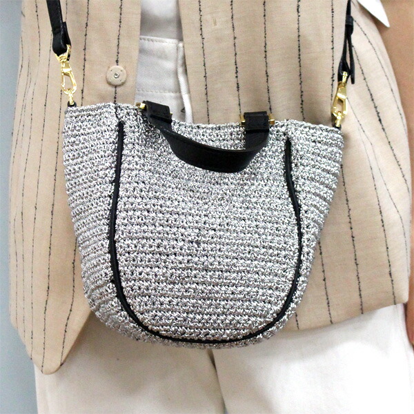 20%OFF/VIOLAd'ORO ヴィオラドーロ V-8850 メタリック カラー ミニ トート 《セール品につき返品不可》