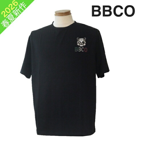 ビビコ＆ウザリス/BBCO \u0026 usarisu 夏物 ロゴ半袖Tシャツ L・LLサイズ 598-黒