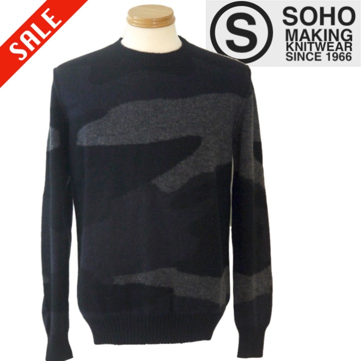 ソーホー/SOHO 長袖ニット 秋冬物 Lサイズ 409-黒系