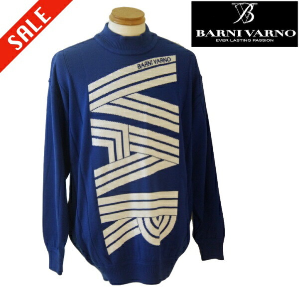 バーニヴァーノ/BARNIVARNO 秋冬物 BVロゴセーター LLサイズ 529-ブルー系｜メンズ　つちだ 22,935円