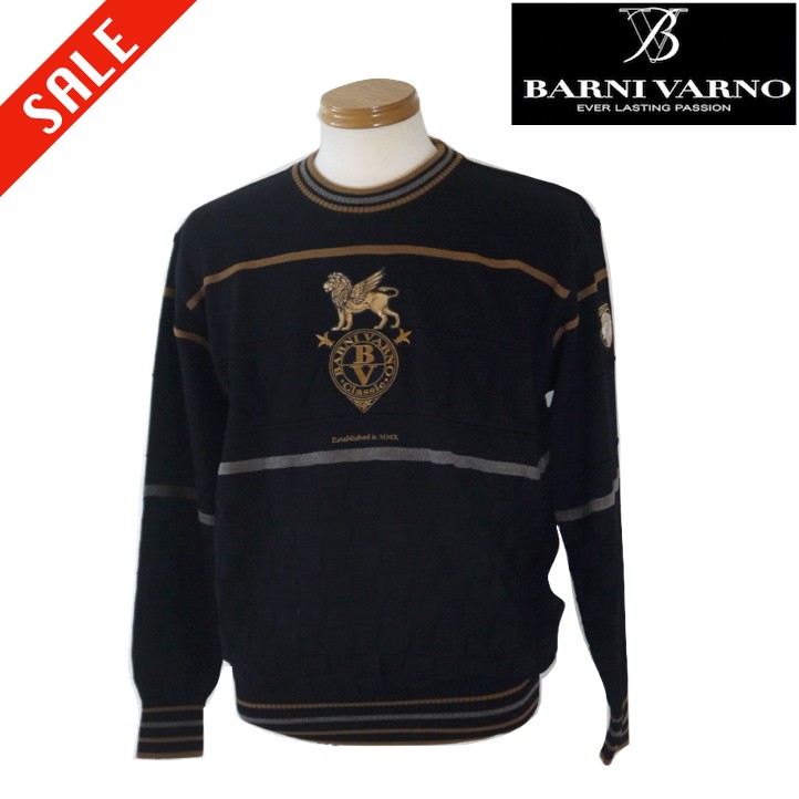 楽天市場】バーニヴァーノ/BARNIVARNO ジャガードセーター Lサイズ 825