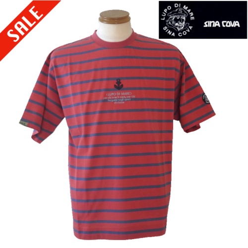 シナコバ/SINA COVA サルジニア ボーダー半袖Tシャツ 夏物 Lサイズ 600-レッド系 メンズ|メンズ つちだ