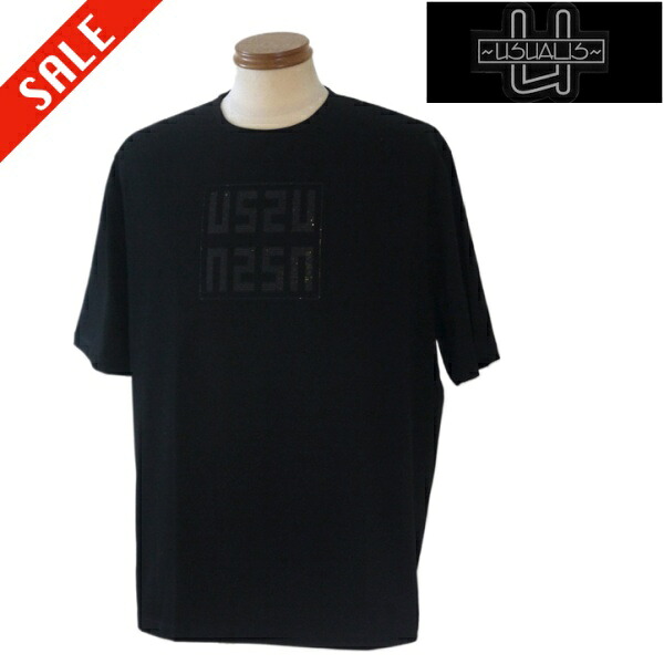 ウザリス/USUALIS オーバーサイズ半袖Tシャツ XLサイズ 508-黒系｜メンズ　つちだ