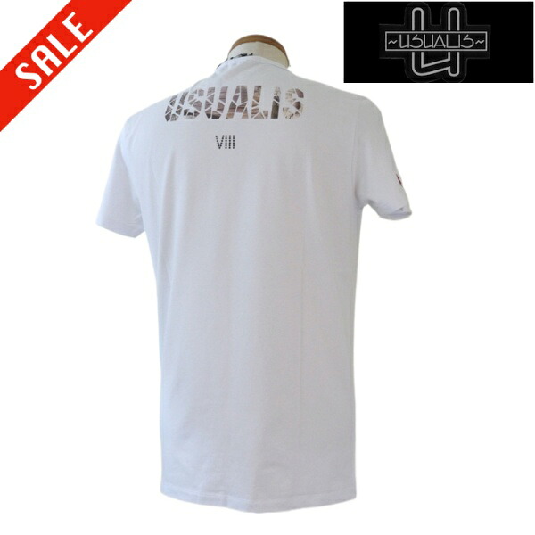 ウザリス/USUALIS 半袖Tシャツ 4L/XXXLサイズ 507-白系