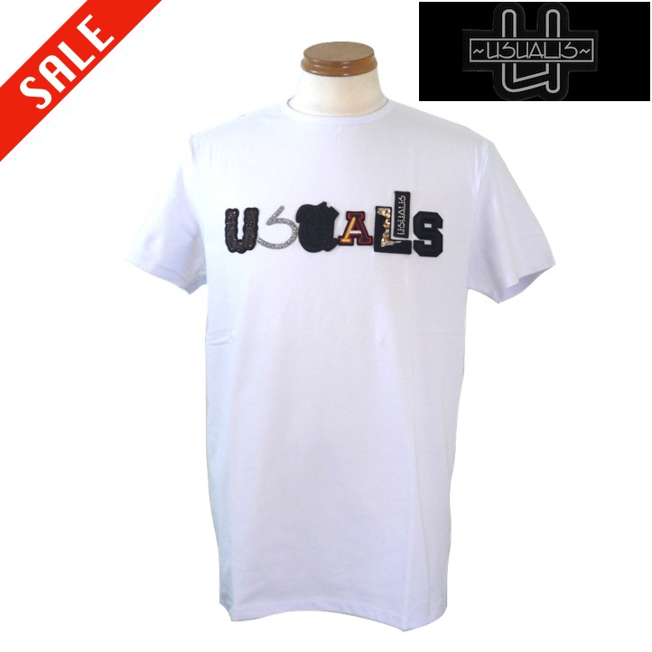超人気 ウザリス 胸ロゴ半袖tシャツ Xxxl 4lサイズ 白系 Usualis 高質で安価 Www Trailconnections Com