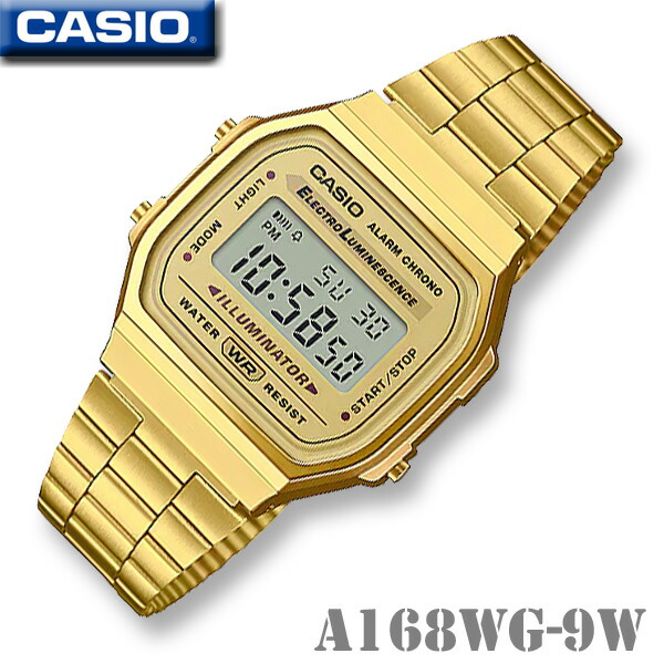 カシオ ゴールド アナログウォッチ レディース CASIO 腕時計 CASIO: カシオ：A-168WG デジタルウォッチ