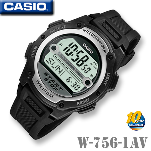 楽天市場 Casio W 756 1a カシオ サッカー フットサル 審判 レフリー 試合時間計測用ストップウォッチ カウントダウンタイマー World Time Sports Digital 腕時計 ワールドタイム 10気圧防水 10年バッテリー 海外モデル 新品 送料無料 北海道 沖縄は一部ご