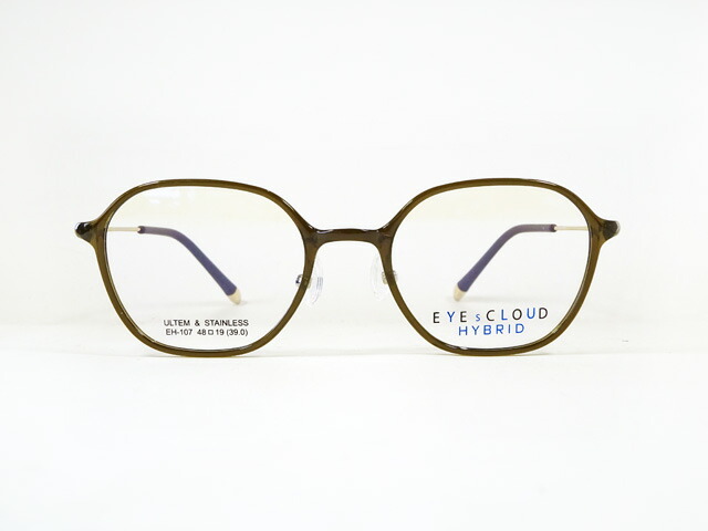 EYEsCLOUD アイクラウド ハイブリッド EH-107 C-3　特殊プラスチックフレーム 軽量 眼鏡 老眼鏡・遠近両用対応 新品 送料無料