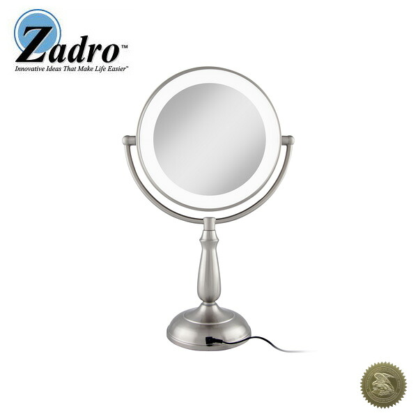 1大特典付 Zadro(ザドロ) / LEDVPRT410 (サテンニッケル) [鏡面 18cm] 【等倍率 / 10倍率】 卓上型拡大鏡(ライト有り) - 【アメリカブランド】新生活応援 26,083円