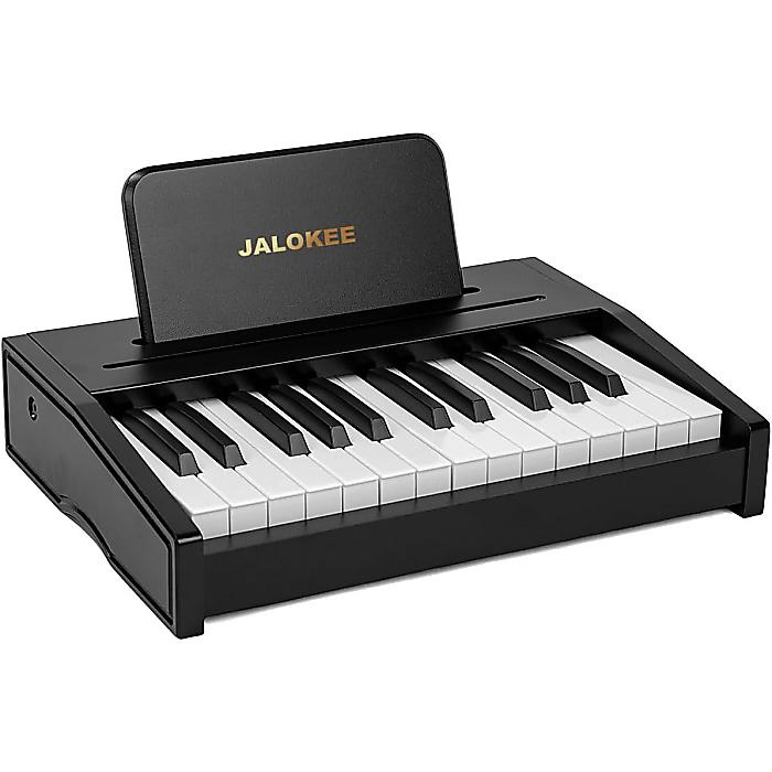 JALOKEE / デジタルキッズピアノ（黒いこと/25鍵）ちびっ子用 音育手あそび 木製 赤ちゃん用 差し上げ物に至適 お坊っちゃん お嬢さん 生まれ落ちる日 クリスマスホワイトデー 大売り出し