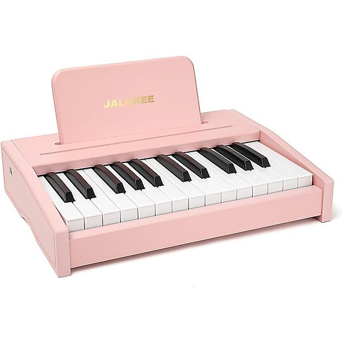 JALOKEE / デジタルキッズピアノ（さくら色/25鍵）ちびっ子用 音育手あそび 木製 赤ちゃん用 差し上げ物に至適 お坊っちゃん お嬢さん 生まれ落ちる日 クリスマスホワイトデー 大売り出し