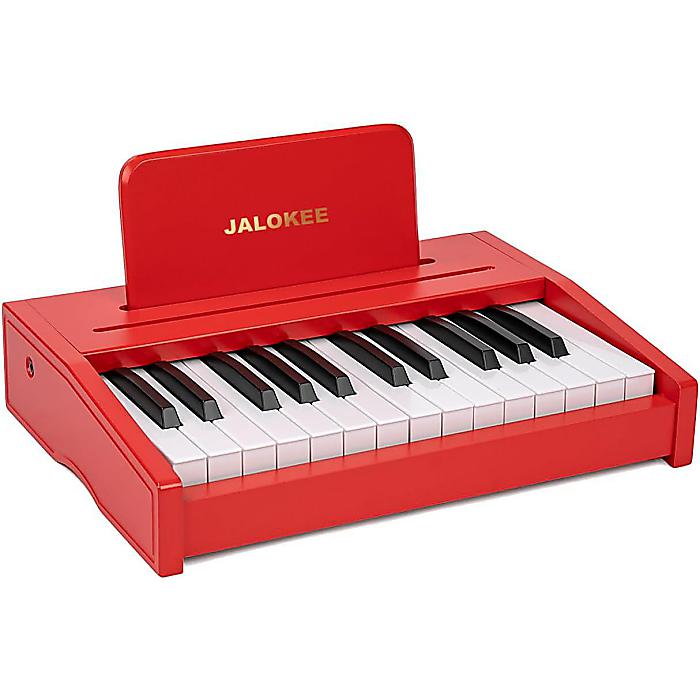 JALOKEE / デジタルキッズピアノ（赤いこと/25鍵）ちびっ子用 音育手あそび 木製 赤ちゃん用 差し上げ物に至適 お坊っちゃん お嬢さん 生まれ落ちる日 クリスマスホワイトデー 大売り出し