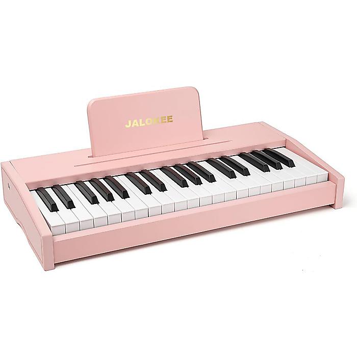JALOKEE / デジタルキッズピアノ（さくら色/37鍵）ちびっ子用 音育手あそび 木製 赤ちゃん用 差し上げ物に至適 お坊っちゃん お嬢さん 生まれ落ちる日 クリスマスホワイトデー 大売り出し