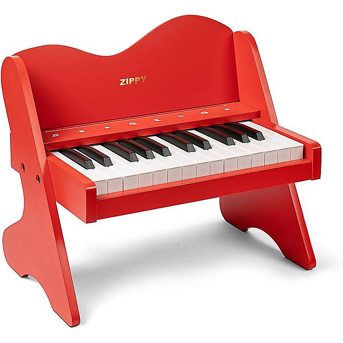 ZIPPY / キッズピアノ 25鍵 (色合い:Red)触れ合うダイアログボックス式 陰電子洋琴 木製 吹き込み 生まれ変わり 音の大きさ合わせる 赤ちゃん向け 生まれ落ちる日差し上げ物に白いことデー 大売り出し