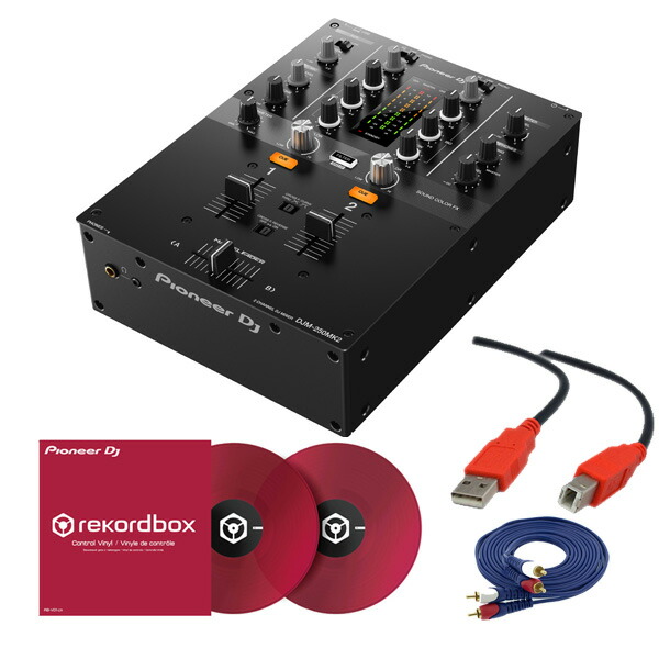 Pioneer DJ DJM-250 MK2ミキサー コントロールバイナル付 Pioneer DJ DJM-250MK2 - 2-Channel Scratch Mixer @ The DJ Hookup