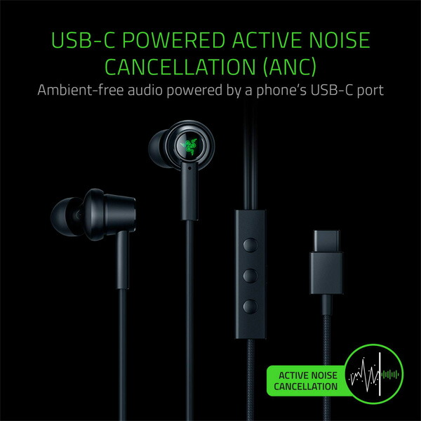 楽天市場 Razer Hammerhead Usb Typec Anc ノイズキャンセリング ゲーミングイヤホン 直輸入品 レイザー ミュージックハウス フレンズ