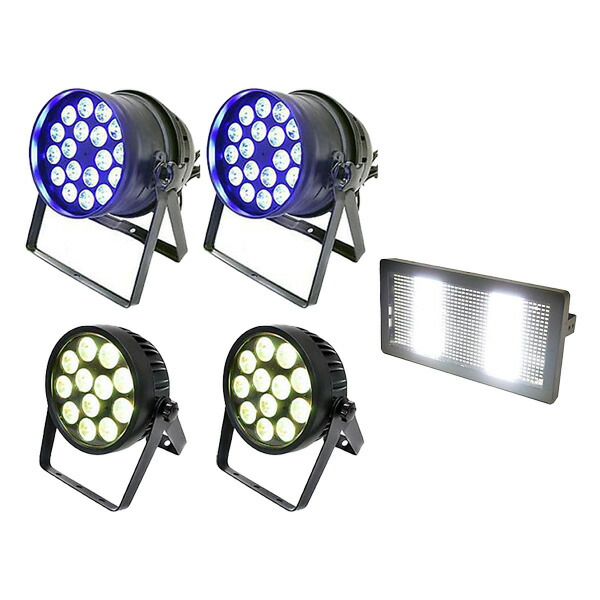 楽天市場】4大特典付 2種4個セット 強力LED パーライト / DMX512対応