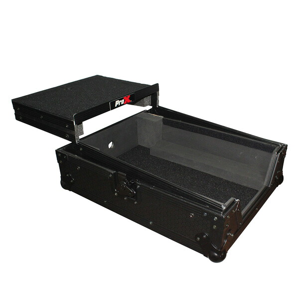ProX / XS-M12LTBL 【大型DJミキサー1台収納可能（スライド式PC棚付)】 フライトケース