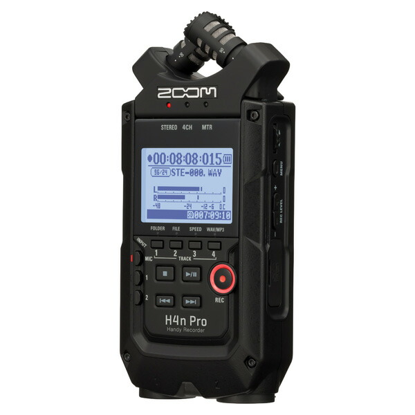 Zoom ズームレンズ H4n Pro Handy Recorder All Black 直線的pcm Icハンデレコーダー Cannes Encheres Com